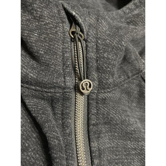 lululemon Gray & Black Scuba Full Zip Hooded Hoodie - 2 - Picture 4 of 10